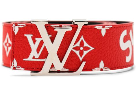 white supreme lv belt|louis vuitton supreme red belt.